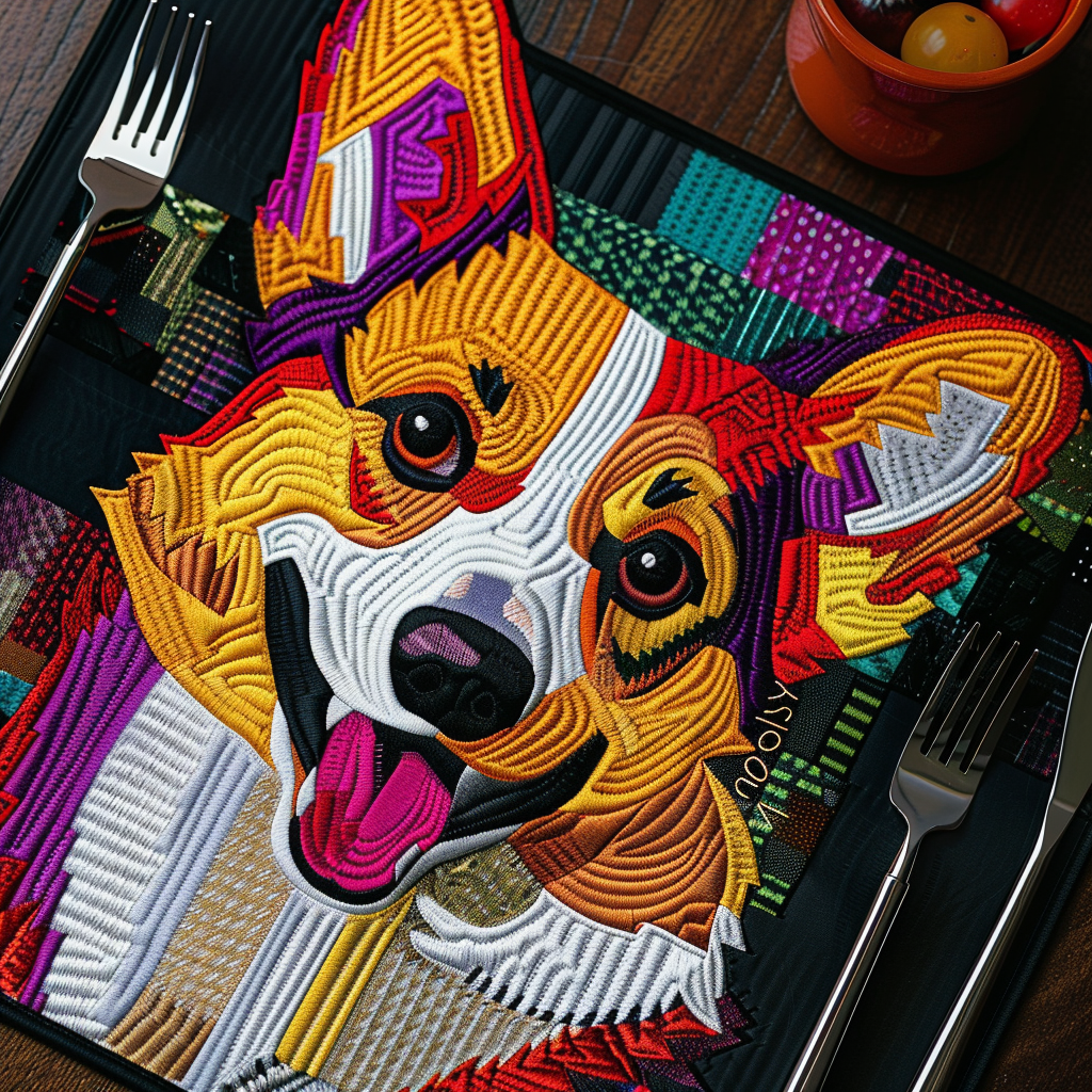 Vitalife - Corgi TAI21052402 Quilted Placemats