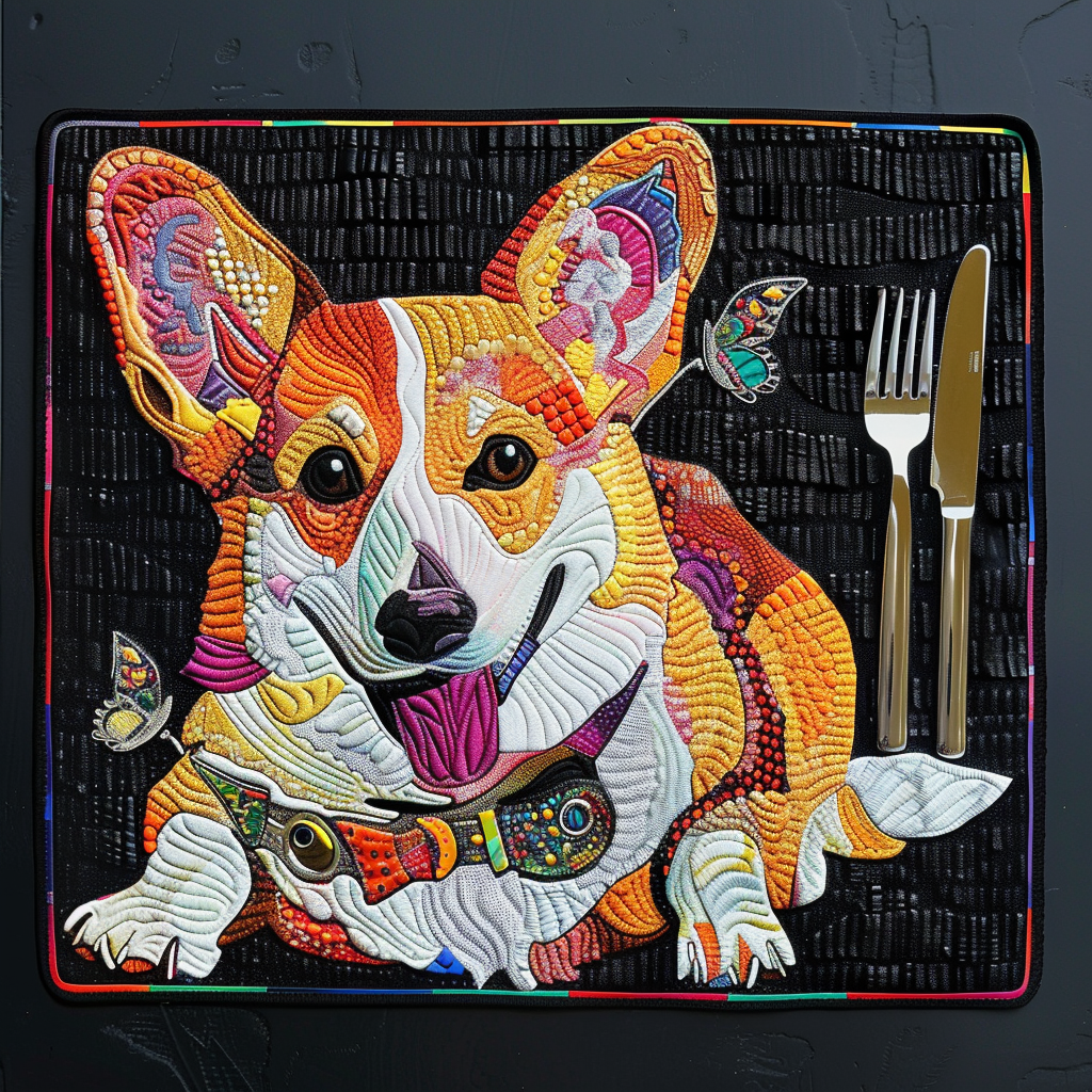 Vitalife - Corgi TAI21052414 Quilted Placemats