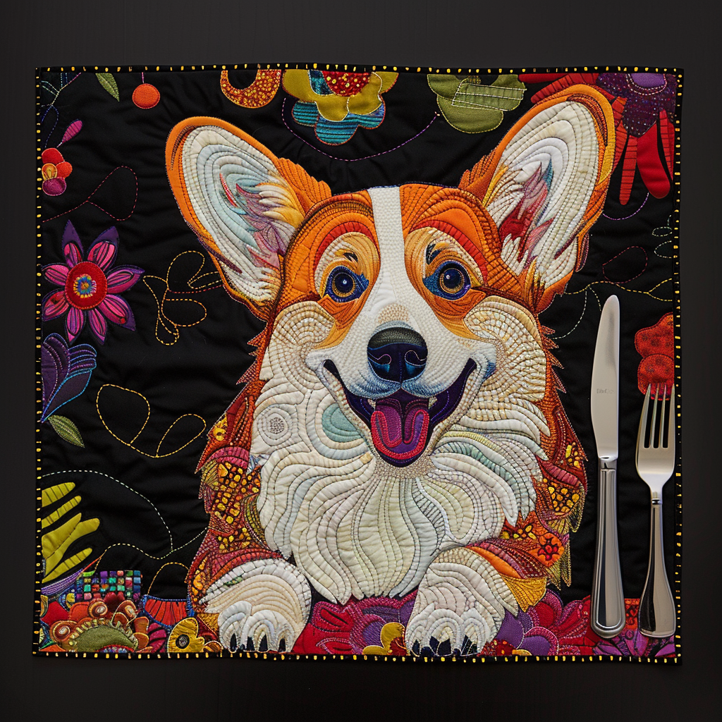 Vitalife - Corgi TAI21052411 Quilted Placemats