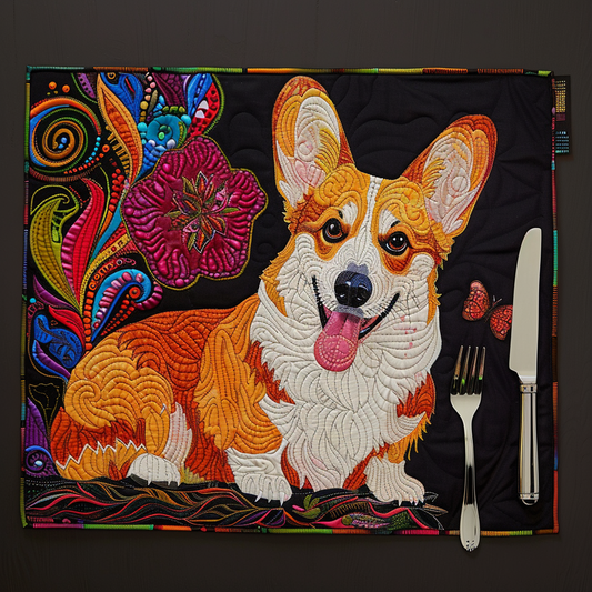 Vitalife - Corgi TAI21052403 Quilted Placemats