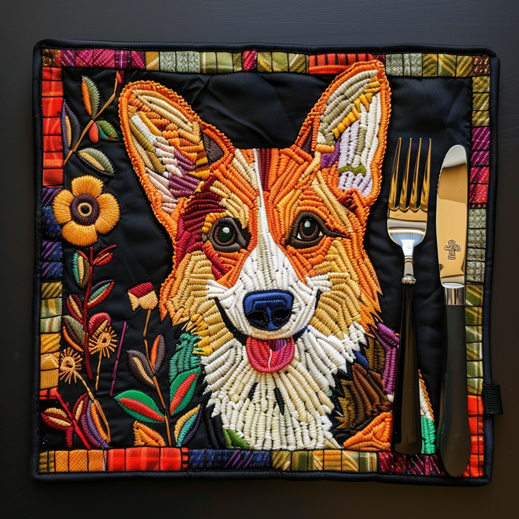 Vitalife - Corgi TAI21052405 Quilted Placemats