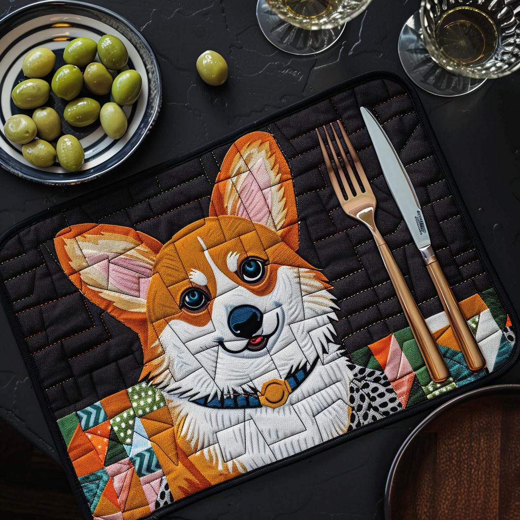 Vitalife - Corgi TAI21052407 Quilted Placemats