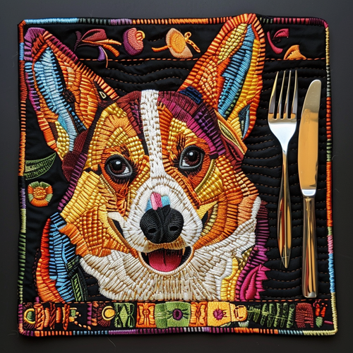 Vitalife - Corgi TAI21052415 Quilted Placemats