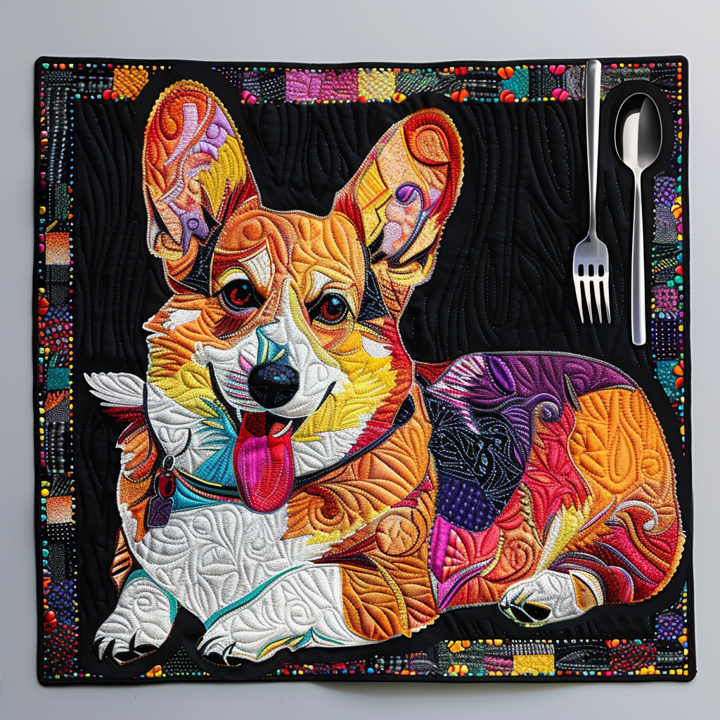 Vitalife - Corgi TAI21052412 Quilted Placemats