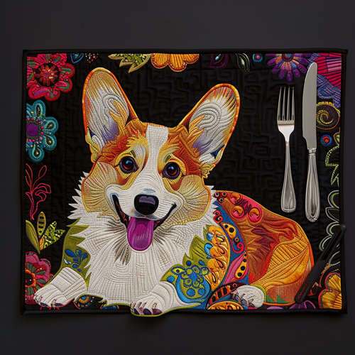 Vitalife - Corgi TAI21052410 Quilted Placemats