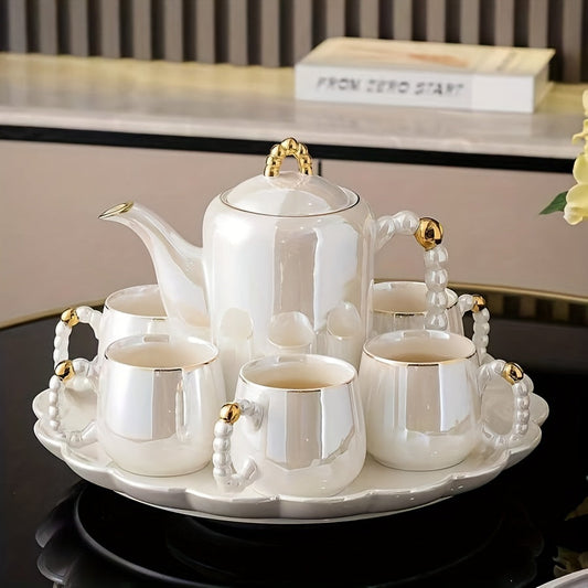 Vitalife - European Pearl Glazed Porcelain Tea Set