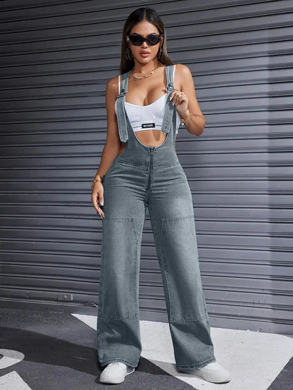 Vitalife - Chic Casual Denim Jumpsuit Overall