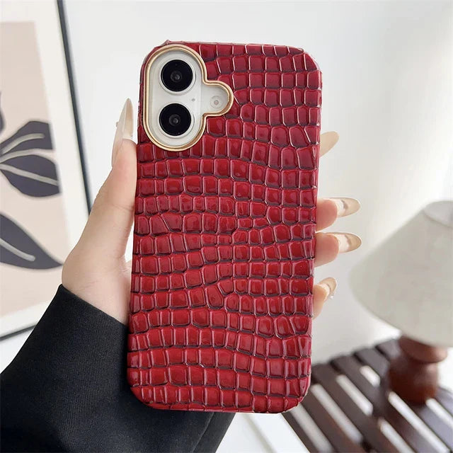 Vitalife - Luxury Crocodile Leather Texture iPhone Case