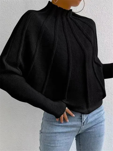 Vitalife - Elegant Mock Neck Sweater