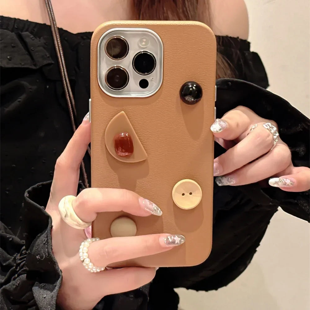 Vitalife - Artistic Button Charm iPhone Case