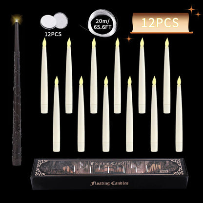 Vitalife - Magical Floating LED Candles with Spell Wand Remote