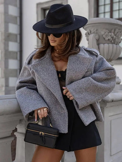 Vitalife - Chic Oversized Wool-Blend Coat