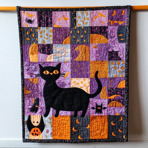 Vitalife - Black Cat Mystical Halloween Quilted Blanket NCU0PD396