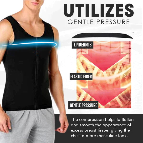 Vitalife - FitPro Gynecomastia Compression Zipper Vest