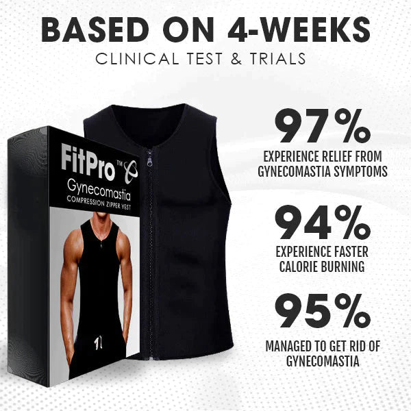 Vitalife - FitPro Gynecomastia Compression Zipper Vest